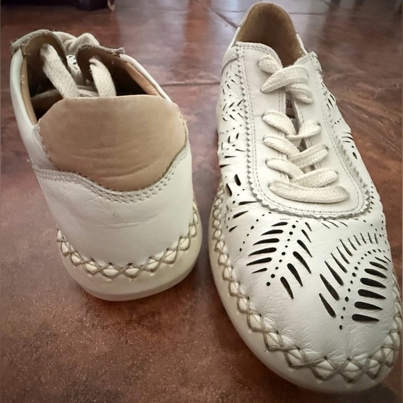 PIKOLINOS Women's Mesina Lace up Nata Cream Lather Shoes Size 7.5-8/38 - Picture 15 of 16